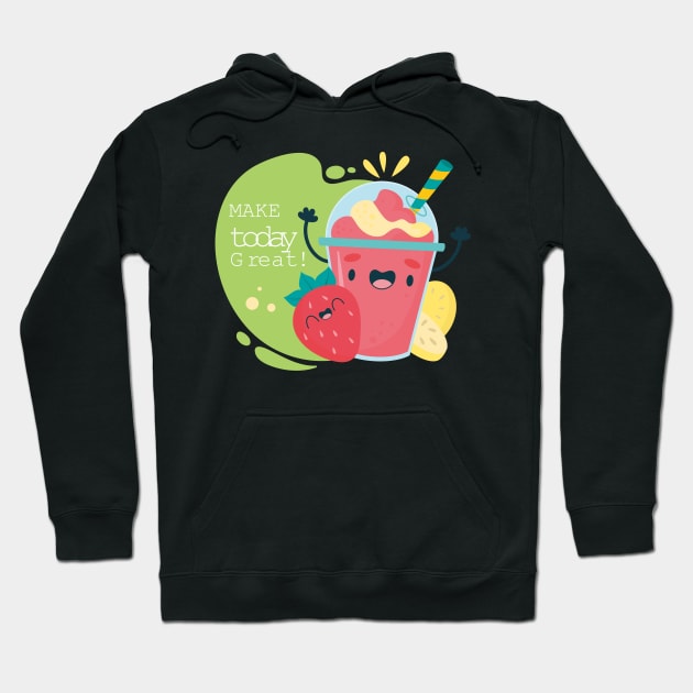 make today great cute summer fruits with motivational Hoodie by ACH PAINT
